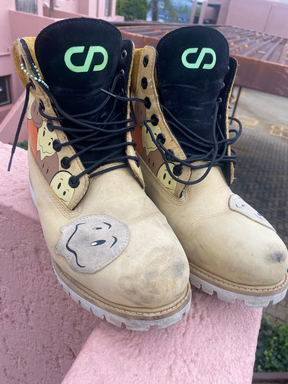 Custom Timbs before cleaning